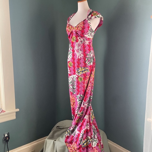 Zac Posen Women's Safety-Pin Print Maxi Dress - Picture 5 of 6